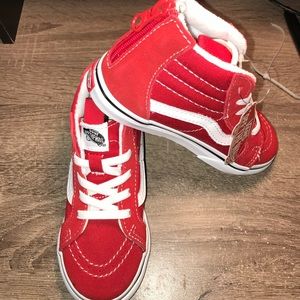 Vans Sk8 High Zip Racing Red US Sz 9.5